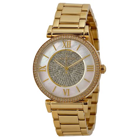 michael kors gold watch mother of pearl face|Mother of Pearl Michael Kors Gold Watches .